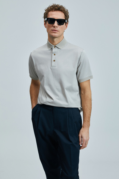 Lufian Ανδρικό μπλουζάκι πόλο Luna Smart μπεζ