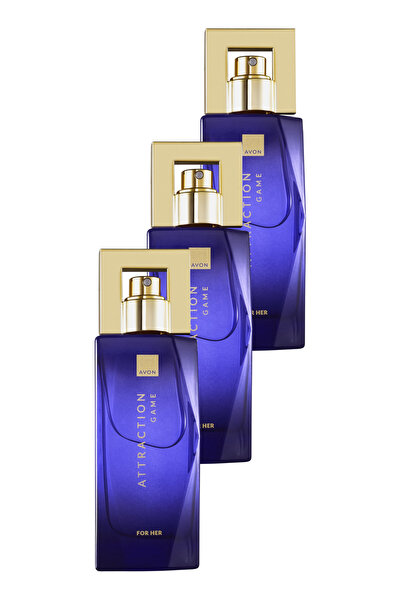 AVON Attraction Game Kadın Parfüm Edp 50 Ml. Üçlü Set