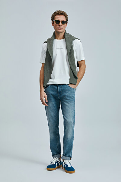 Lufian Nessio Smart Jean Men's Trousers Slim Fit Blue