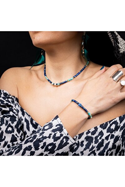 Ezera Κολιέ Nirmay Choker από πέτρες ιζήματος Jasper