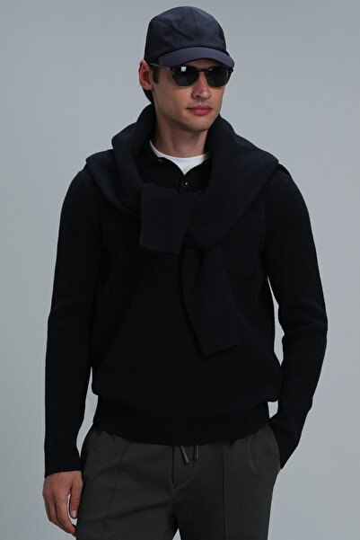 Lufian Ανδρικό πουλόβερ River Navy Blue
