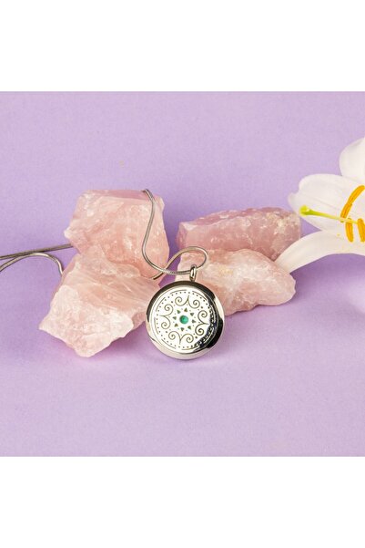 Ezera Μενταγιόν Mandala ASMEE με αλυσίδα φιδιού για αρωματοθεραπεία