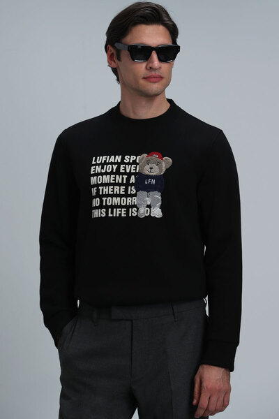 Lufian Bud Erkek Sweatshirt Siyah