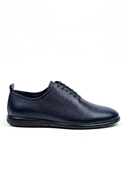 Ahmed Hamdi Bey Star navy blue men's leather shoes