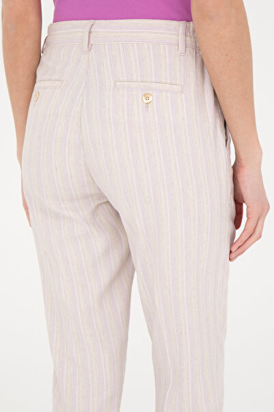 U.S. Polo Assn. Μινιμαλιστικό ριγέ γυναικείο παντελόνι - Άνετο & κομψό