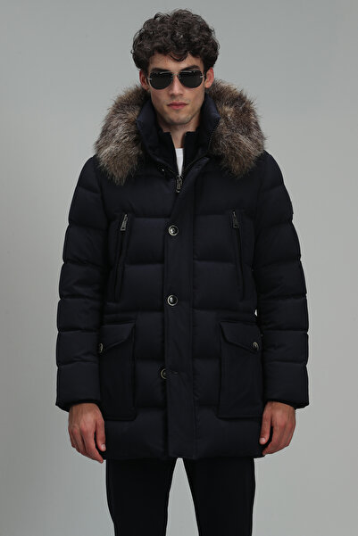 Lufian Clark Goose Feather Men's Coat Navy Blue