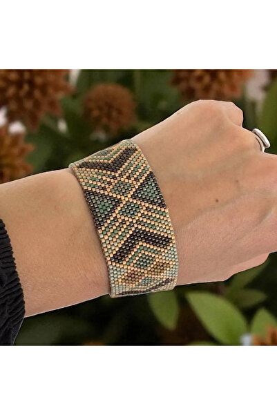 Ezera Φαρδύ βραχιόλι Miyuki ραμμένο στο χέρι σε στυλ boho εμπνευσμένο από τη ...