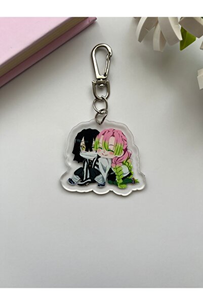 Hara Company Μπρελόκ Anime Demon Slayer Mitsuri και Obanai - Στολίδι για τσάντα