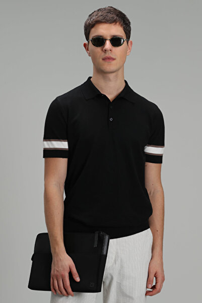 Lufian Ανδρικό πουλόβερ Draw Μαύρο