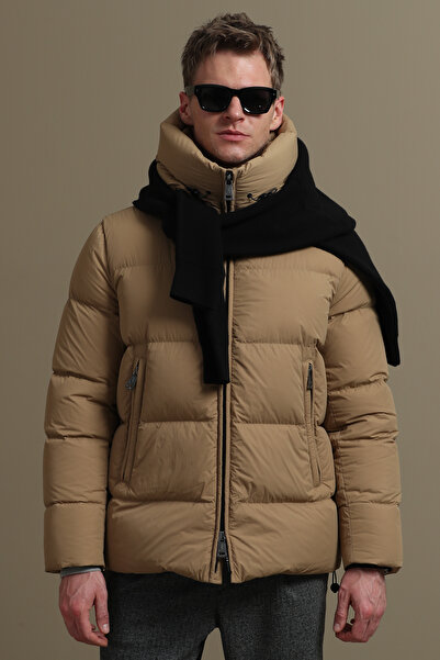 Lufian Tommy Goose Down Men's Coat Camel Hair