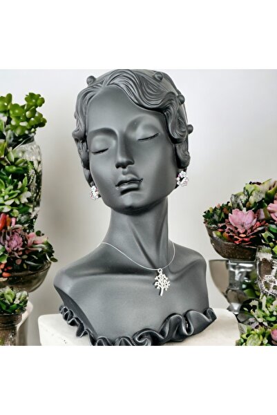 Ezera Κολιέ από διαφανές σύρμα με μενταγιόν "Δέντρο της ζωής" από ασήμι 925