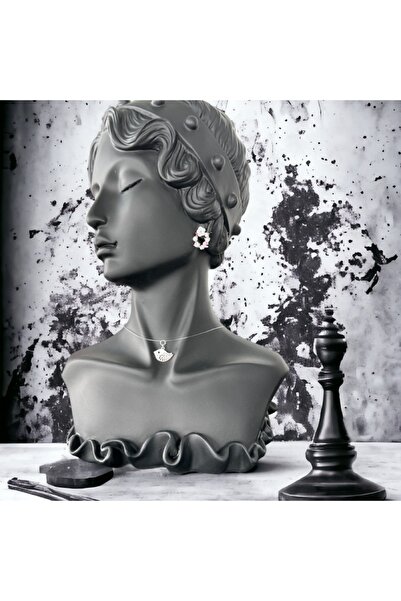 Ezera Κολιέ από διαφανές σύρμα με ασημένιο μενταγιόν πουλί