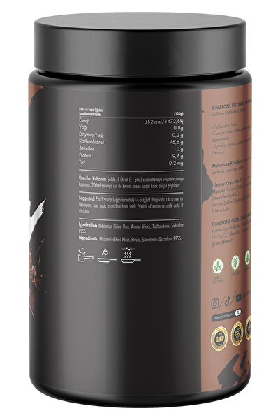 GRIZZONE Rice Cream 800 Gr ( Çikolata )