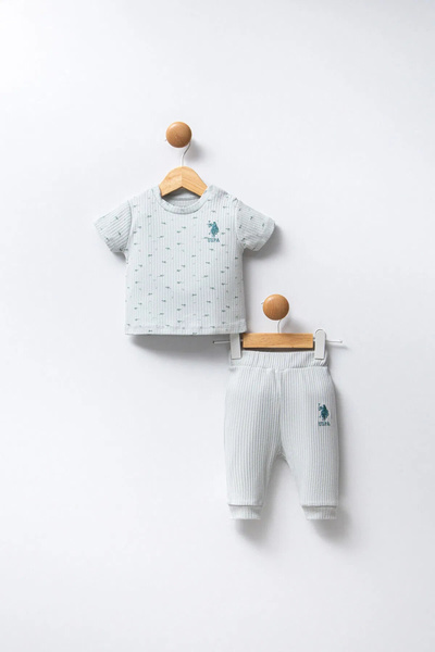 Akm Life U.S. Polo Baby Set of 2 Usb2311 Water Green