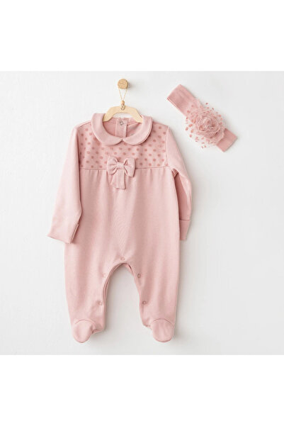 andywawa Ac26242 Little Leopard Jumpsuit Set Pink