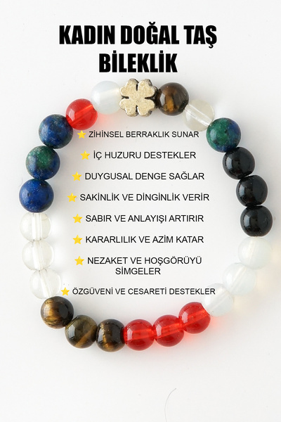 ESK KEHRİBAR Perlavita Sertifikalı Kadın Bilekliği Doğal Taş