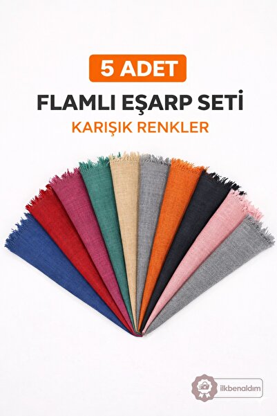 Zey-Al Σετ κασκόλ με φούντες 5 τεμαχίων, βαμβακερό σάλι καθημερινής χρήσης σε...