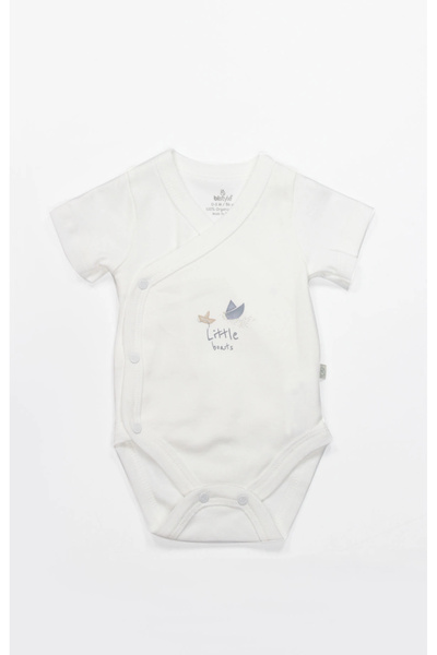 Bistyle Double-Breasted Body Half Sleeve Little Boats 17152 Ecru