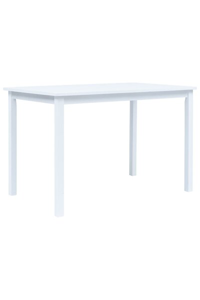 Concept Masă de bucătărie, alb, 114 x 71 x 75 cm, lemn masiv de hevea