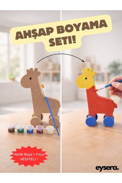 eysera Wooden Painting Set – Children's Activity & Hobby Toy, Montessori Educational Set