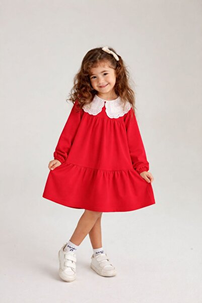 OZZY KİDS Κοριτσίστικο φόρεμα με γιακά