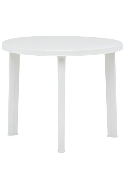 Concept Masă de grădină, alb, 89 cm, plastic