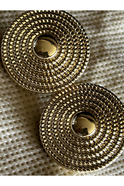 Butik أقراط دائرية ملتوية من بيني، ذات سطح ملمس، مع إغلاق بالأظافر