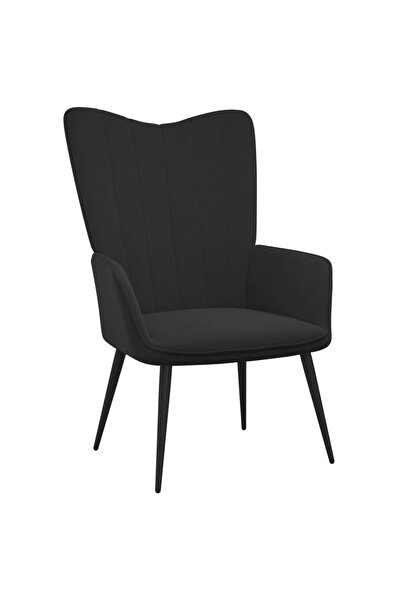 Concept Scaun de relaxare, negru, catifea