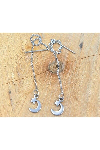 Monalisa Home Figured Steel Earrings - Dangle Design