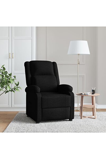 Concept Fotoliu rabatabil, negru, material textil