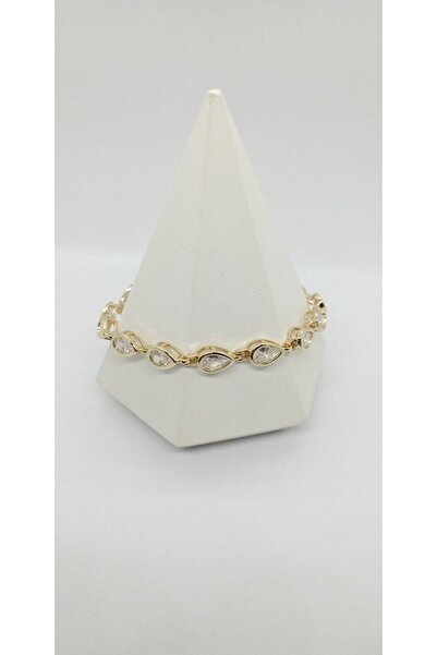 ndjewelry Gold Color Drop Stone Figured Bracelet