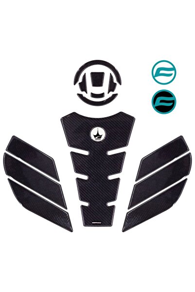 GRIPPATCH CF 250 SR 2023 ile Uyumlu Kaydırmaz 14 Parça 6D Karbon Tank Pad Set...