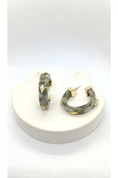ndjewelry سحر أخضر - أقراط الجاذبية الخضراء