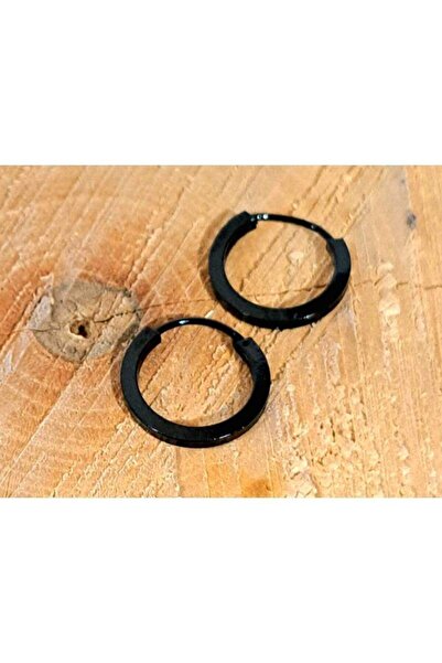 Monalisa Home Steel Ring Black Color Unisex Earrings Pair