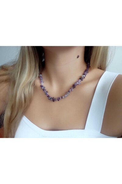 Doğaltaş Amethyst Necklace