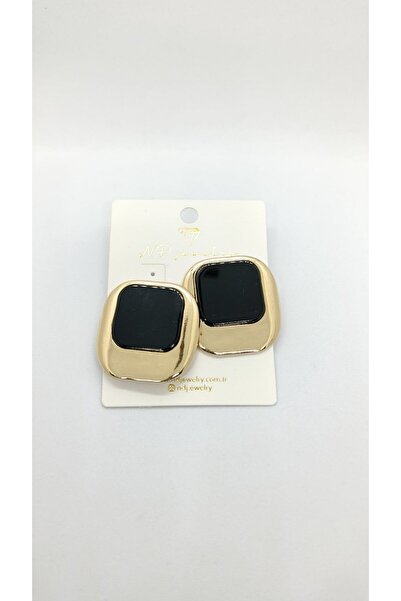 ndjewelry Noir Glow Square Earrings