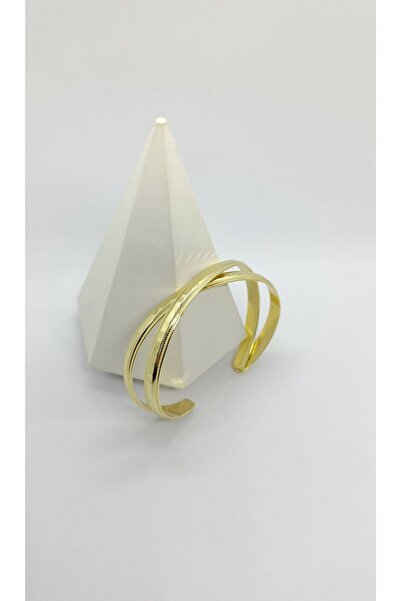 ndjewelry Aurora Double Strip Gold Cuff Bracelet
