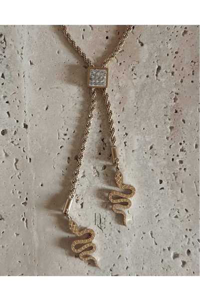 Deesse Latelier Gold Snake Necklace