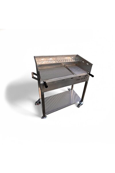 Kaan Coşkun Metal 40X75 ÇUBUK VE PLEYT IZGARALI KROM MANGAL