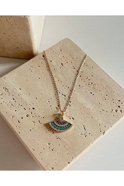 Deesse Latelier Blue Fan Necklace