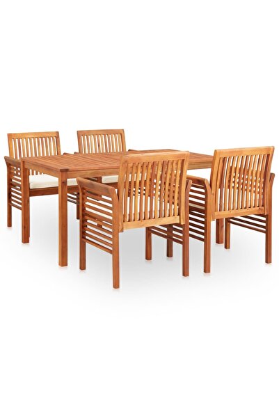 Concept Set mobilier de exterior cu perne 5 piese lemn masiv de acacia