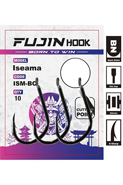 Fujin Iseama Deliksiz Düz Olta Kancası 6 no