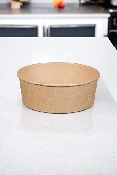istocpoint Kraft Karton Salata Kabı, 1100cc Hacim, 50 Adet, Kapak dahil değildir