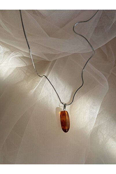 Doğaltaş Masalları Amber Steel Necklace
