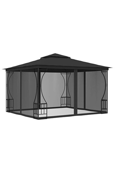 Concept Pavilion cu plase, antracit, 300 x 300 x 265 cm