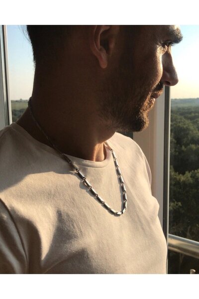 Doğaltaş Masalları Steel Men's Necklace