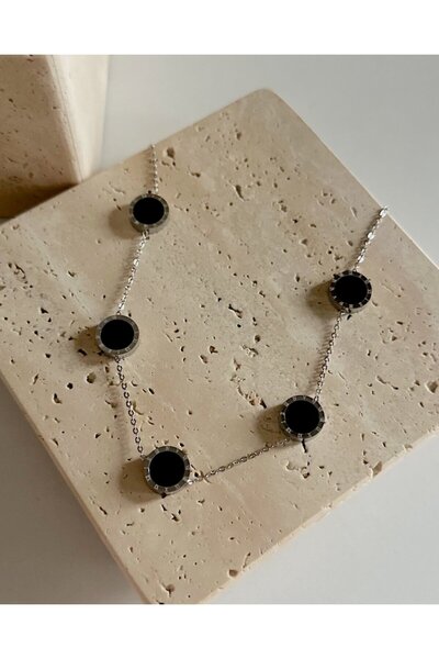 Deesse Latelier Silver Roman Letter Necklace
