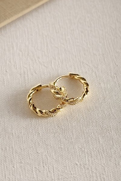 Deesse Latelier Gold Halka Twine Earrings
