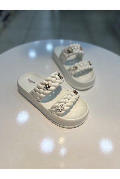 Akınal Bella Παντόφλες Καθημερινές Άνετες Πέτρινες για Κορίτσια