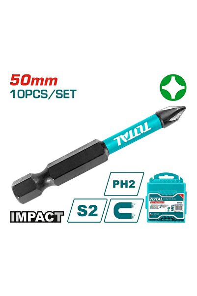 TOTAL 10 LU PH2 50 MM BİTS UC SETİ - TACIM16PH223